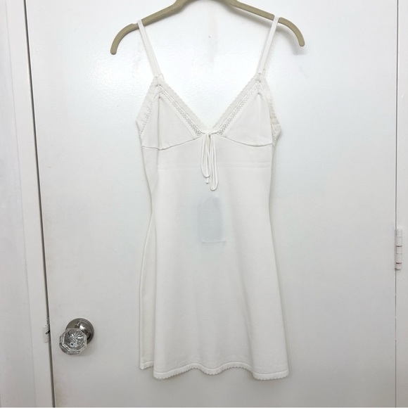 NWT Meshki Ellis Pointelle Knit Mini Dress White Size XS​​ - Picture 3 of 16